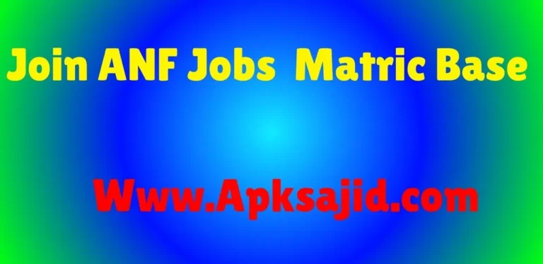 Join ANF Jobs 2024 Online Apply (Matric Base)