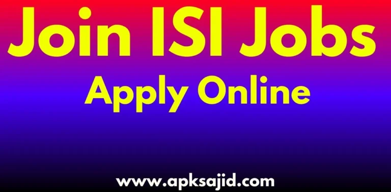 Join ISI Jobs 2024 Pakistan Apply Online