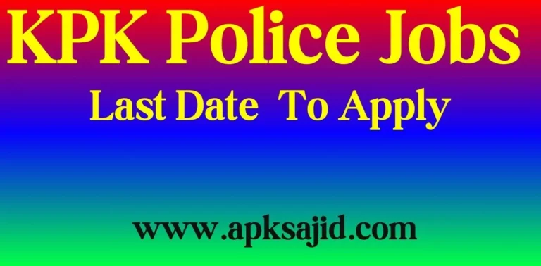 KPK Police Jobs 2024 Last Date