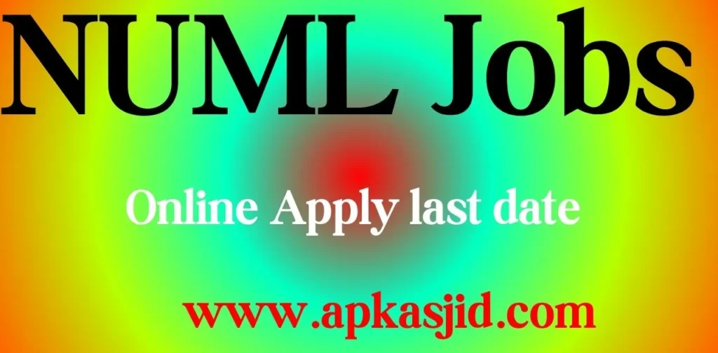 NUML Jobs 2024 Online Apply last date